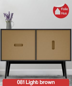 081 Light brown folie til skabslåger